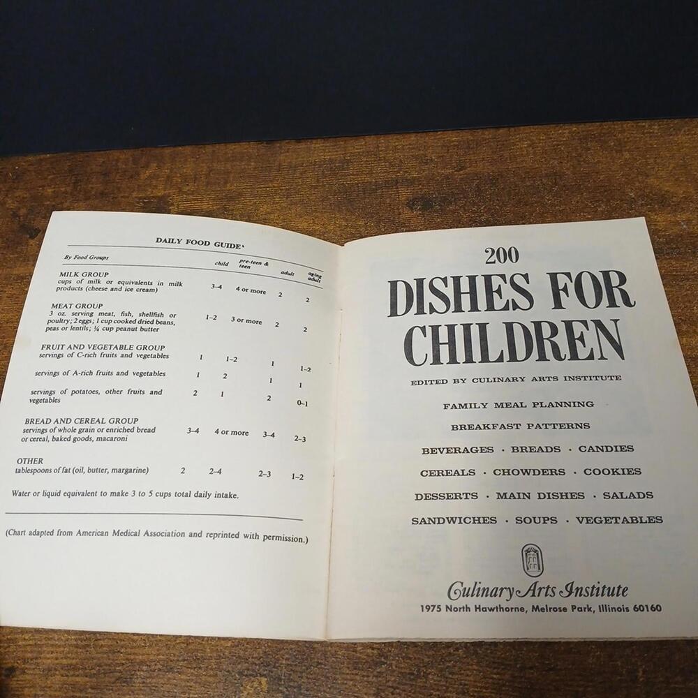 Vintage 1975 Cookbook - 200 Dishes for Children by Kitchen Companion - Picture 2 of 5